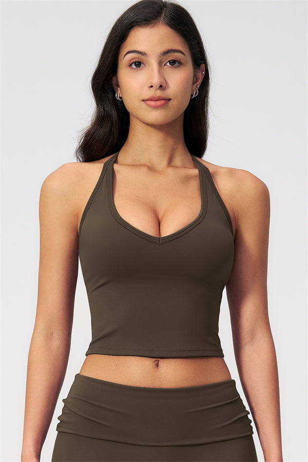 The Twirl Halter Tank Top Capri Leggings 2-Piece Set