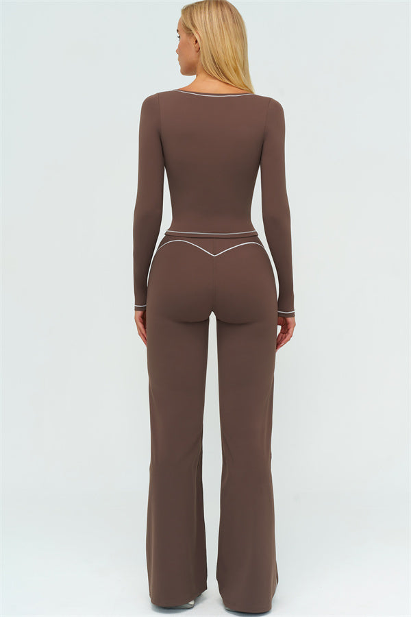 The Amara Long Sleeve T-shirt Flared Leggings 2-Piece Set