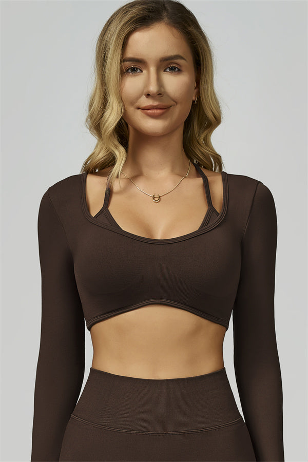 The Prime Long Sleeve Crop Top Leggings 2-Piece Set