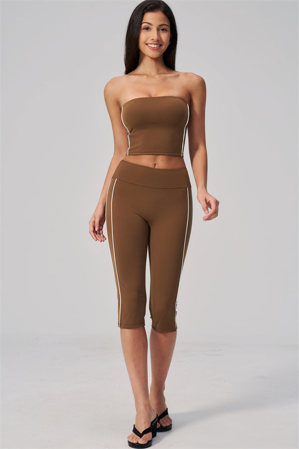 The Breathe Tube Top Capri Leggings 2-Piece Set