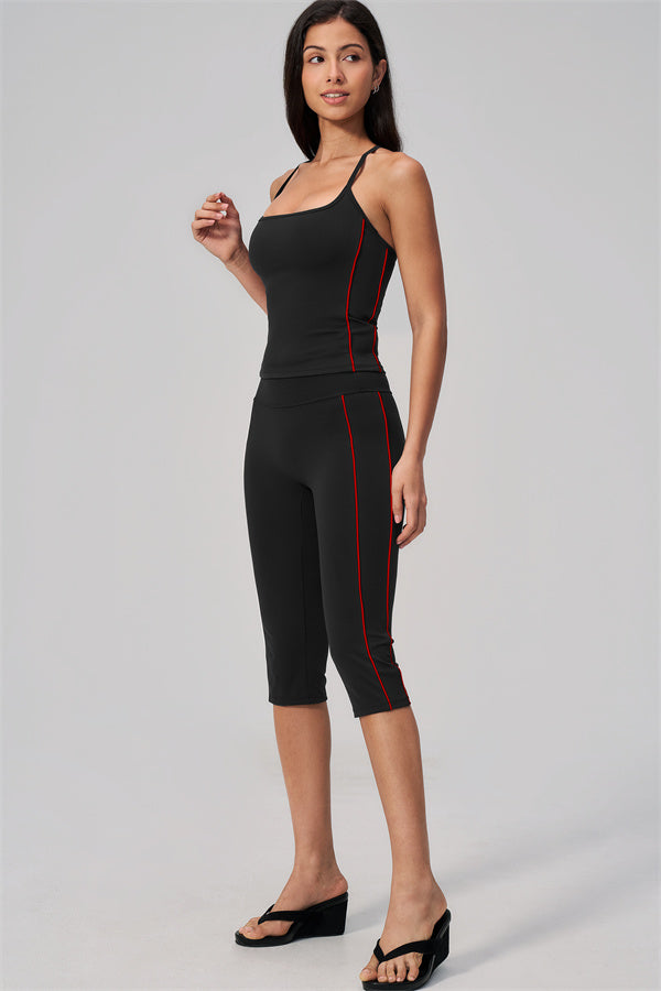 The Breathe Crop Top Capri Leggings 2-Piece Set