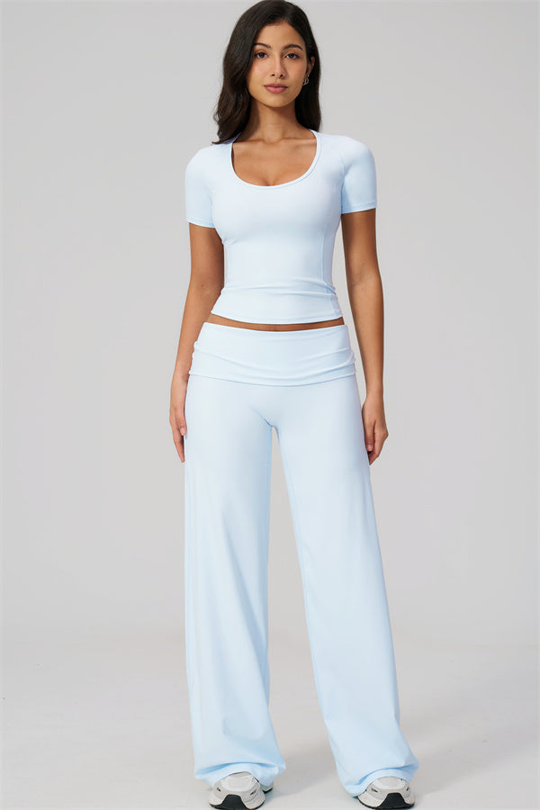 The Daring T-shirt Straight Leg Pants 2-Piece Set