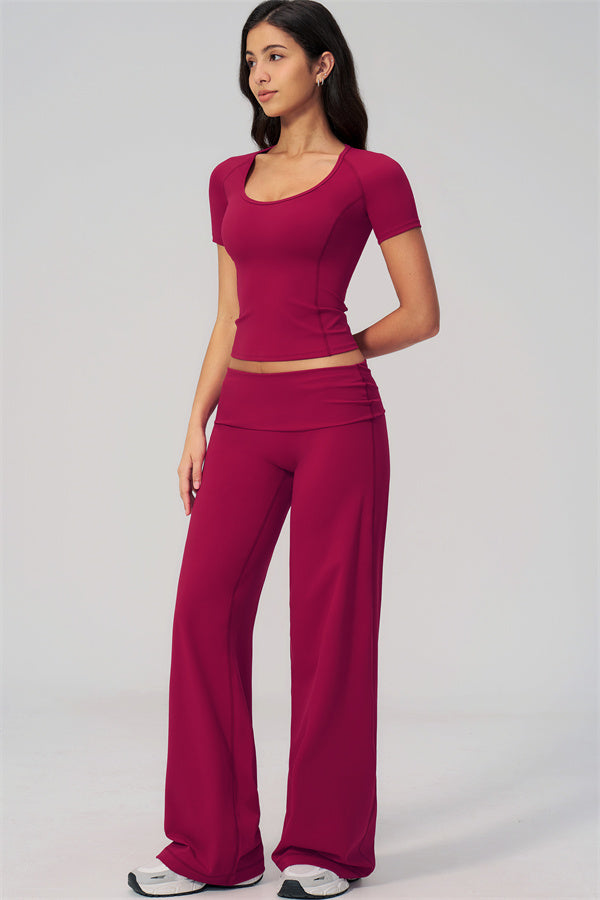The Daring T-shirt Straight Leg Pants 2-Piece Set