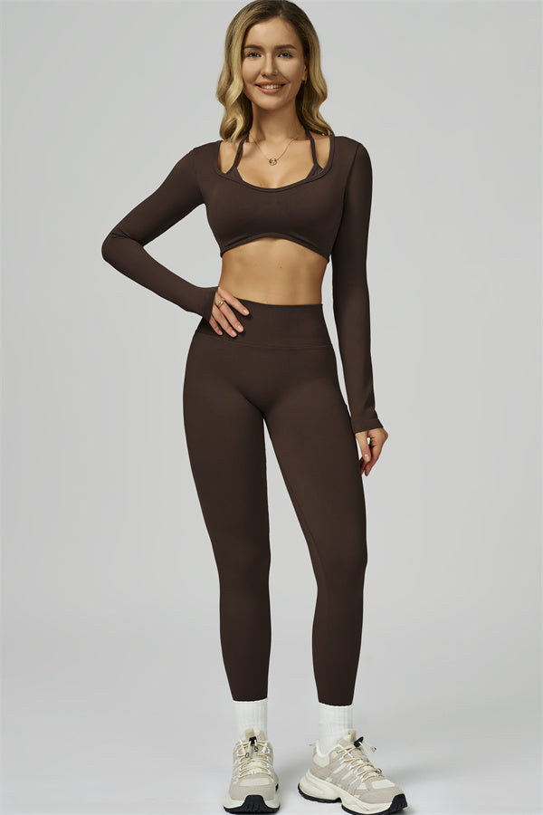 The Prime Long Sleeve Crop Top Leggings 2-Piece Set