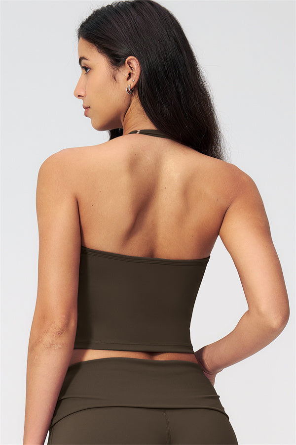 The Twirl Halter Tank Top Capri Leggings 2-Piece Set