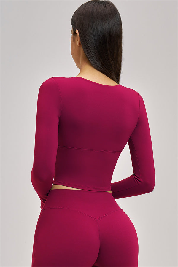 The Swoon Long Sleeve Crop top Flared Leggings 2-Piece Set