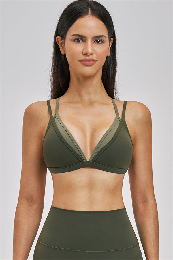 The New Seraphine Layered V Sports Bra Shorts 2-Piece Set