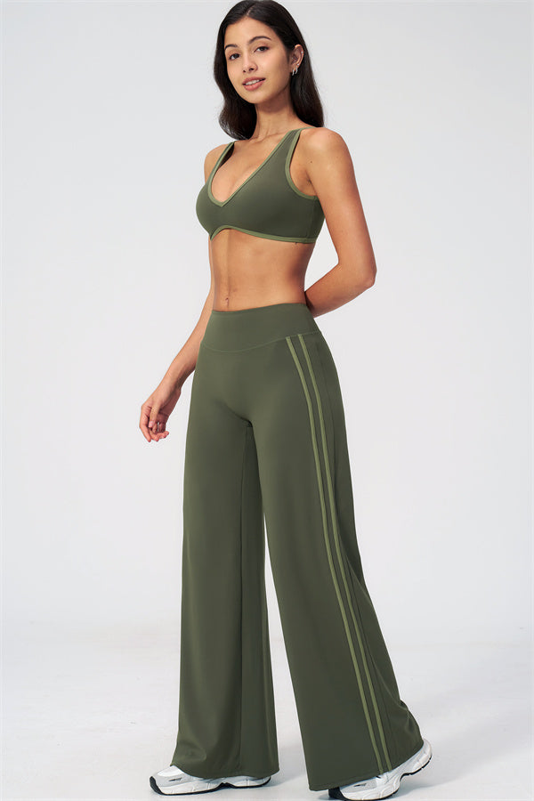 The Evoke Sports Bra Straight Leg Pants 2-Piece Set