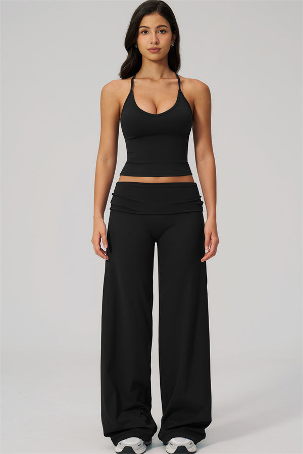 The Daring Tank Top Straight Leg Pants 2-Piece Set