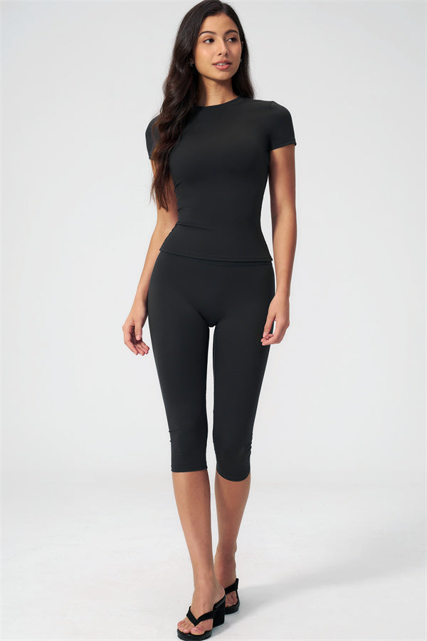 The Twirl T-shirt Capri Leggings 2-Piece Set