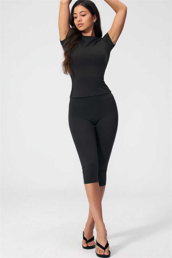 The Twirl T-shirt Capri Leggings 2-Piece Set