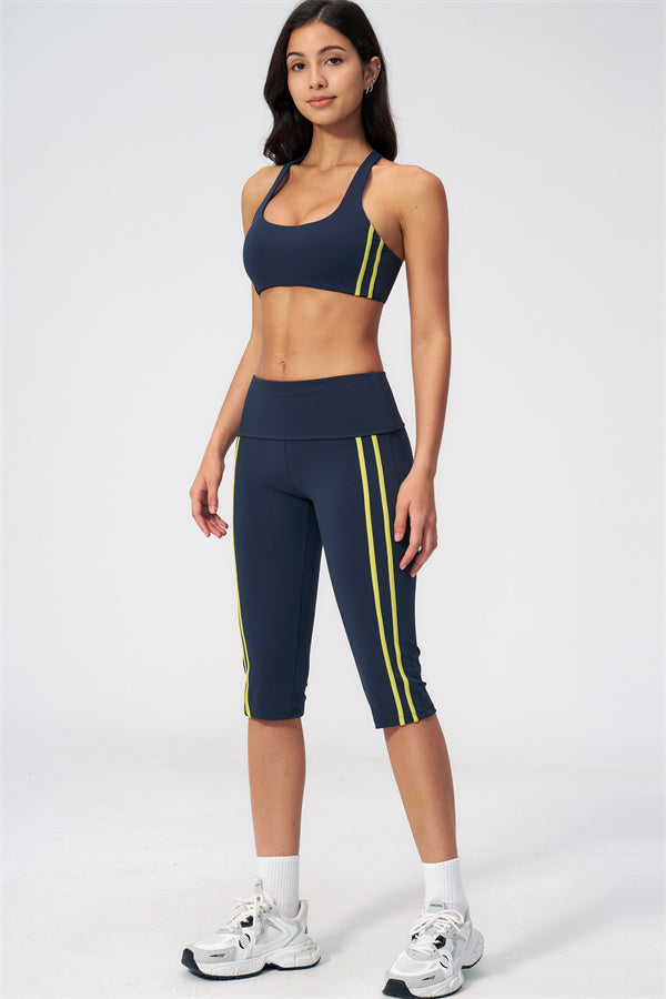 The Evoke Racerback Sports Bra Capri Leggings 2-Piece Set