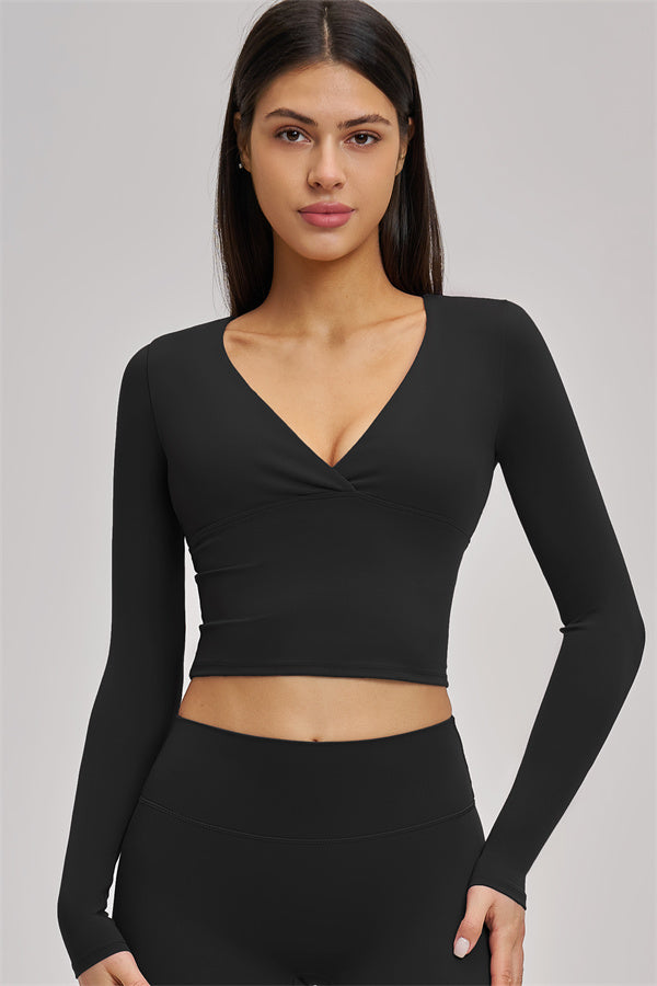 The Swoon Long Sleeve Crop top Shorts 2-Piece Set