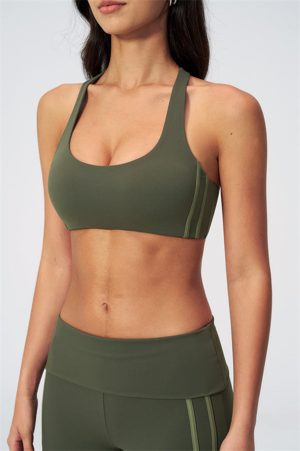 The Evoke Racerback Sports Bra Shorts 2-Piece Set