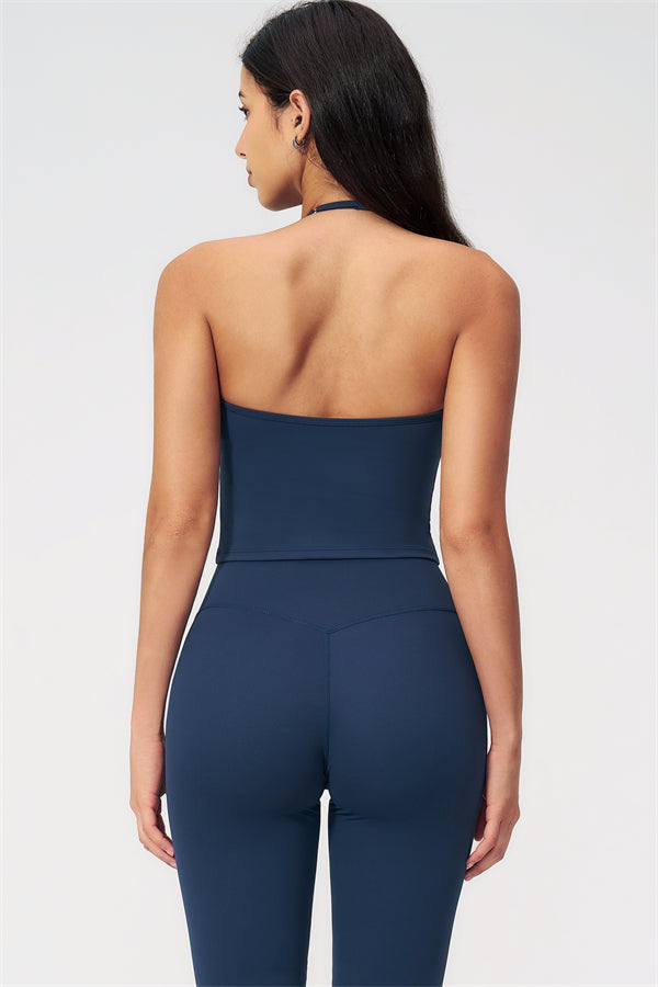 The Twirl Halter Tank Top Capri Leggings 2-Piece Set