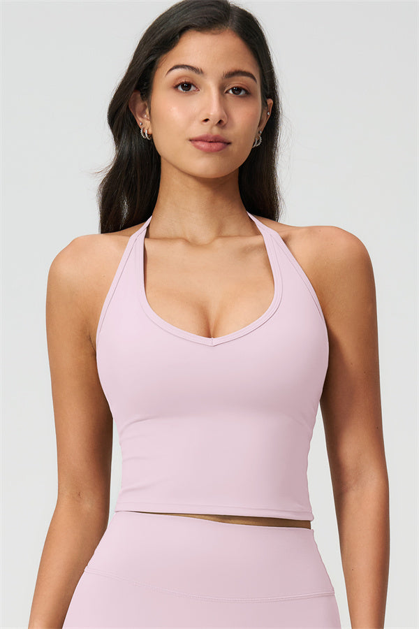 The Twirl Halter Tank Top Capri Leggings 2-Piece Set