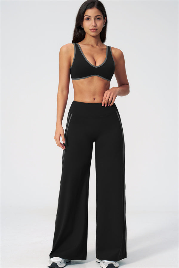 The Evoke Sports Bra Straight Leg Pants 2-Piece Set