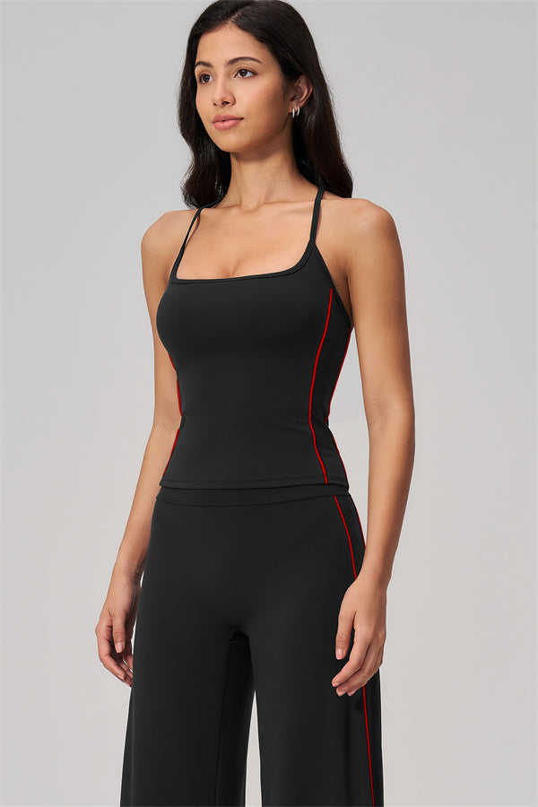 The Breathe Crop Top Straight Leg Pants 2-Piece Set